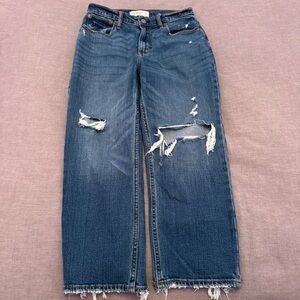 Abercrombie & Fitch Ultra High-Rise Ankle Straight Jeans - Size 27 - Xtra Short